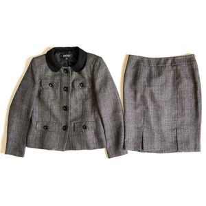 Kasper 4P Metallic Tweed 4 Petite Skirt Suit